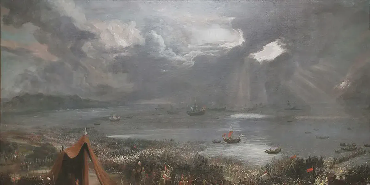 /images/tich/'Battle_of_Clontarf',_oil_on_canvas_painting_by_Hugh_Frazer,_1826.webp