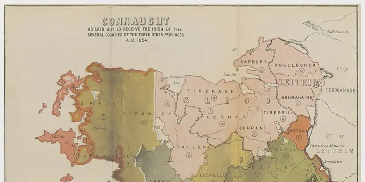 /images/tich/PRENDERGAST(1870)_p_438_Map_of_Connaught,_as_laid_out_to_receive_the_Inhabitants_from_the_several_Counties_ofthe_other_Provinces,_A.D._1654.webp